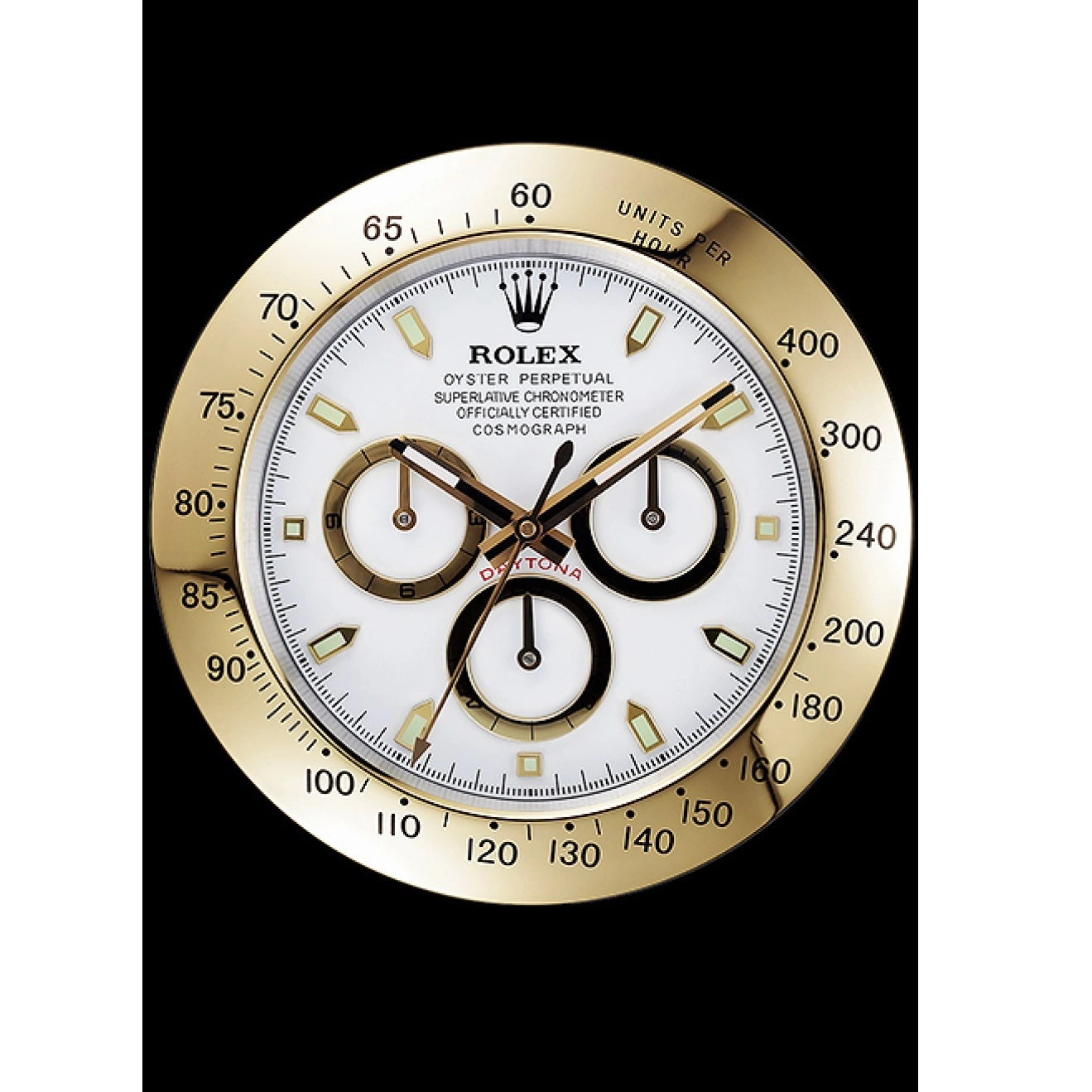 Aaa replica watch Cosmograph Rolex Wall Gold-White Clock Daytona 621911 0803